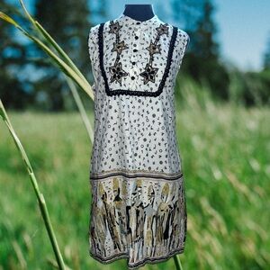 Modaposa 100% comfortable cotton quirky print sequins and shiny trim very cool